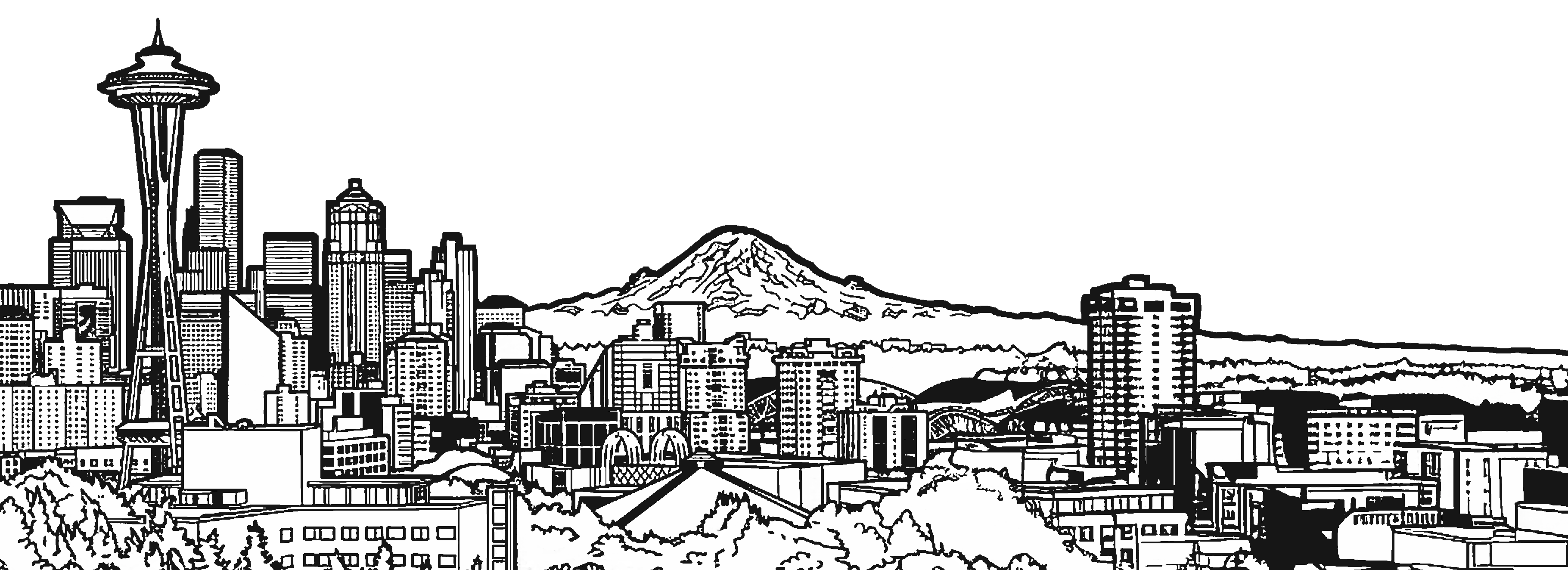 illustration of Seattle skyline